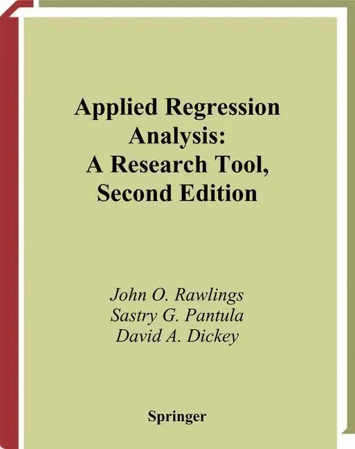 Cover: 9780387984544 | Applied Regression Analysis | A Research Tool | Rawlings (u. a.)