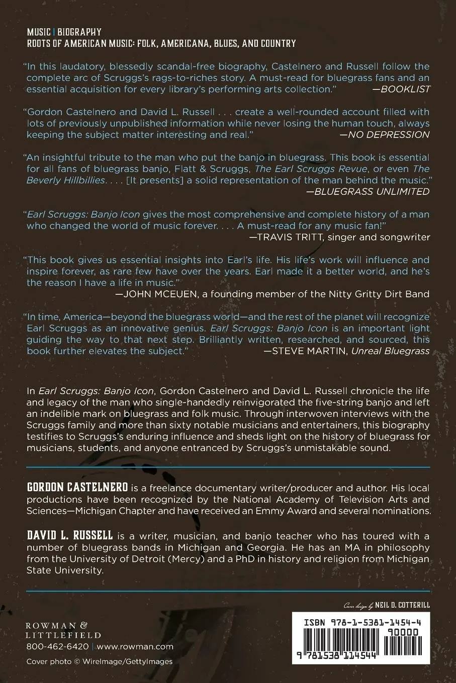 Rückseite: 9781538114544 | Earl Scruggs | Banjo Icon | Gordon Castelnero (u. a.) | Taschenbuch
