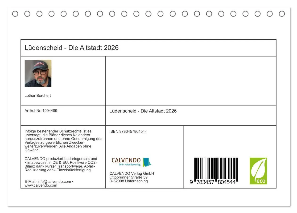 Bild: 9783457804544 | Lüdenscheid - Die Altstadt 2026 (Tischkalender 2026 DIN A5 quer),...