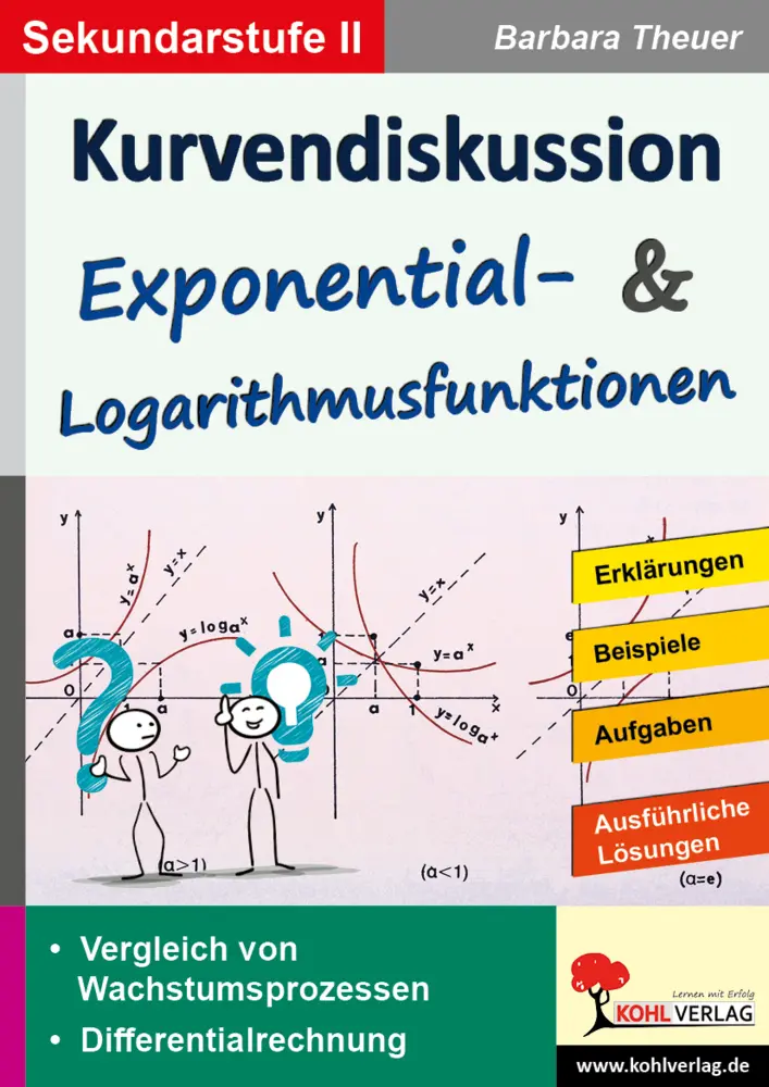 Cover: 9783956864544 | Kurvendiskussion / Exponential- und Logarithmusfunktionen | Theuer