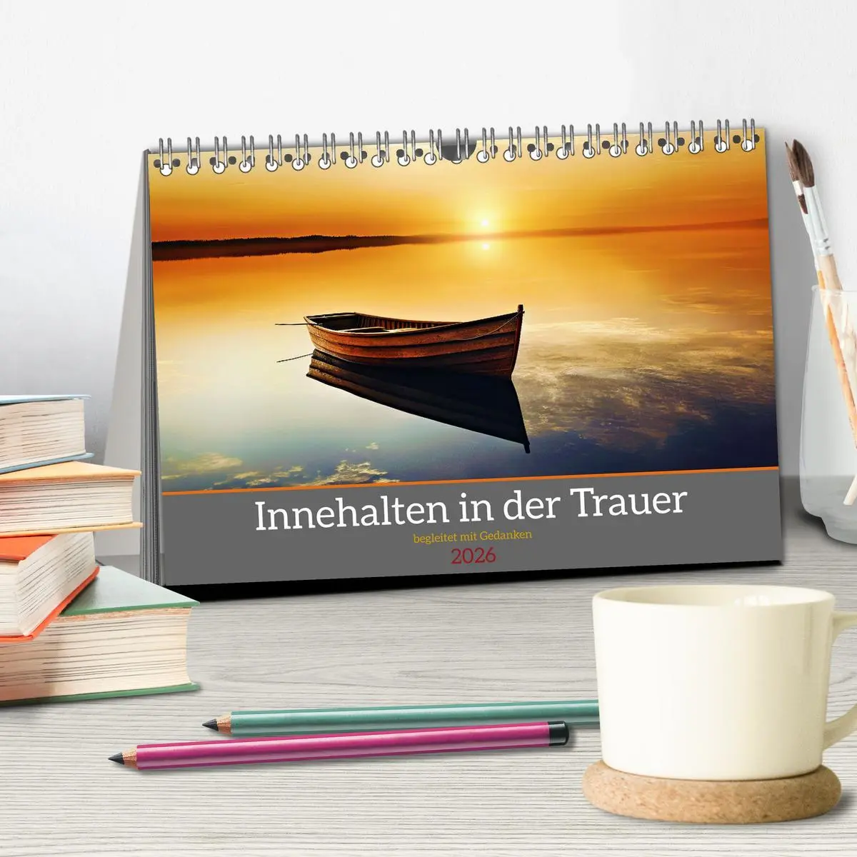 Bild: 9783457274644 | Innehalten in der Trauer - begleitet mit Gedanken (Tischkalender...
