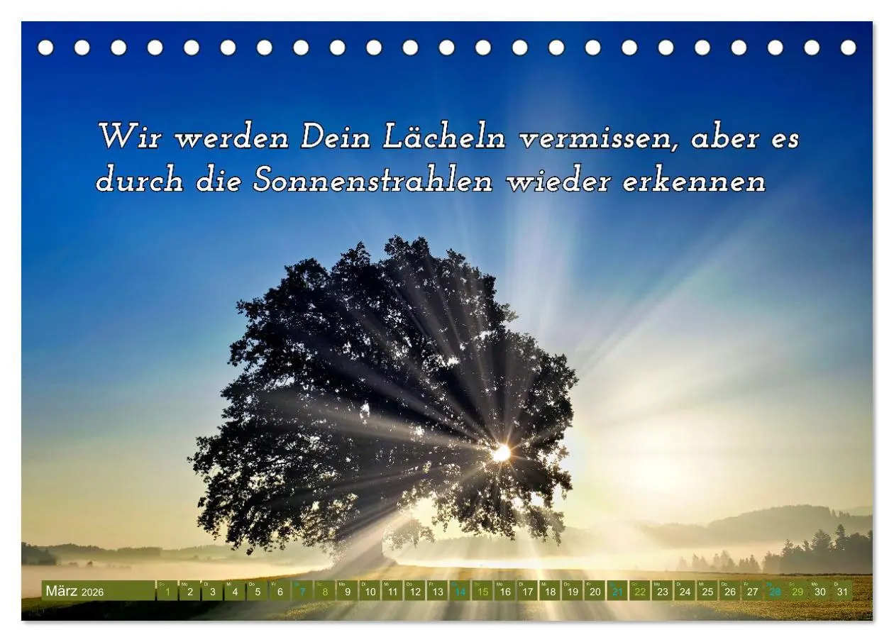 Bild: 9783457274644 | Innehalten in der Trauer - begleitet mit Gedanken (Tischkalender...