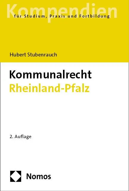 Cover: 9783756014644 | Kommunalrecht Rheinland-Pfalz | Hubert Stubenrauch | Taschenbuch