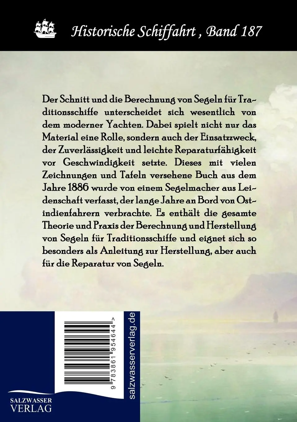 Rückseite: 9783861954644 | Berechnung und Schnitt von Segeln für traditionelle Schiffe | Heincks