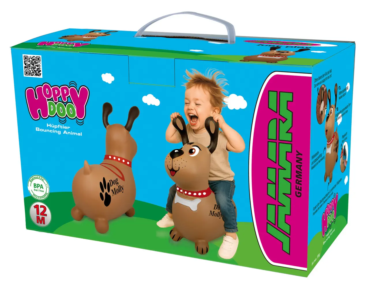 Bild: 4042774474744 | Hüpftier Dog Molly mit Pumpe | 466005 | Deutsch | 2025 | Jamara