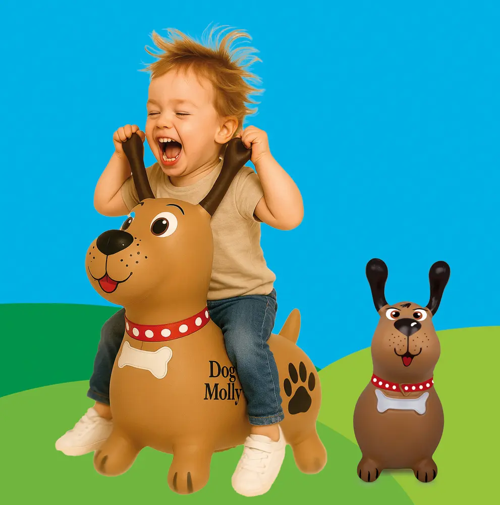 Bild: 4042774474744 | Hüpftier Dog Molly mit Pumpe | 466005 | Deutsch | 2025 | Jamara
