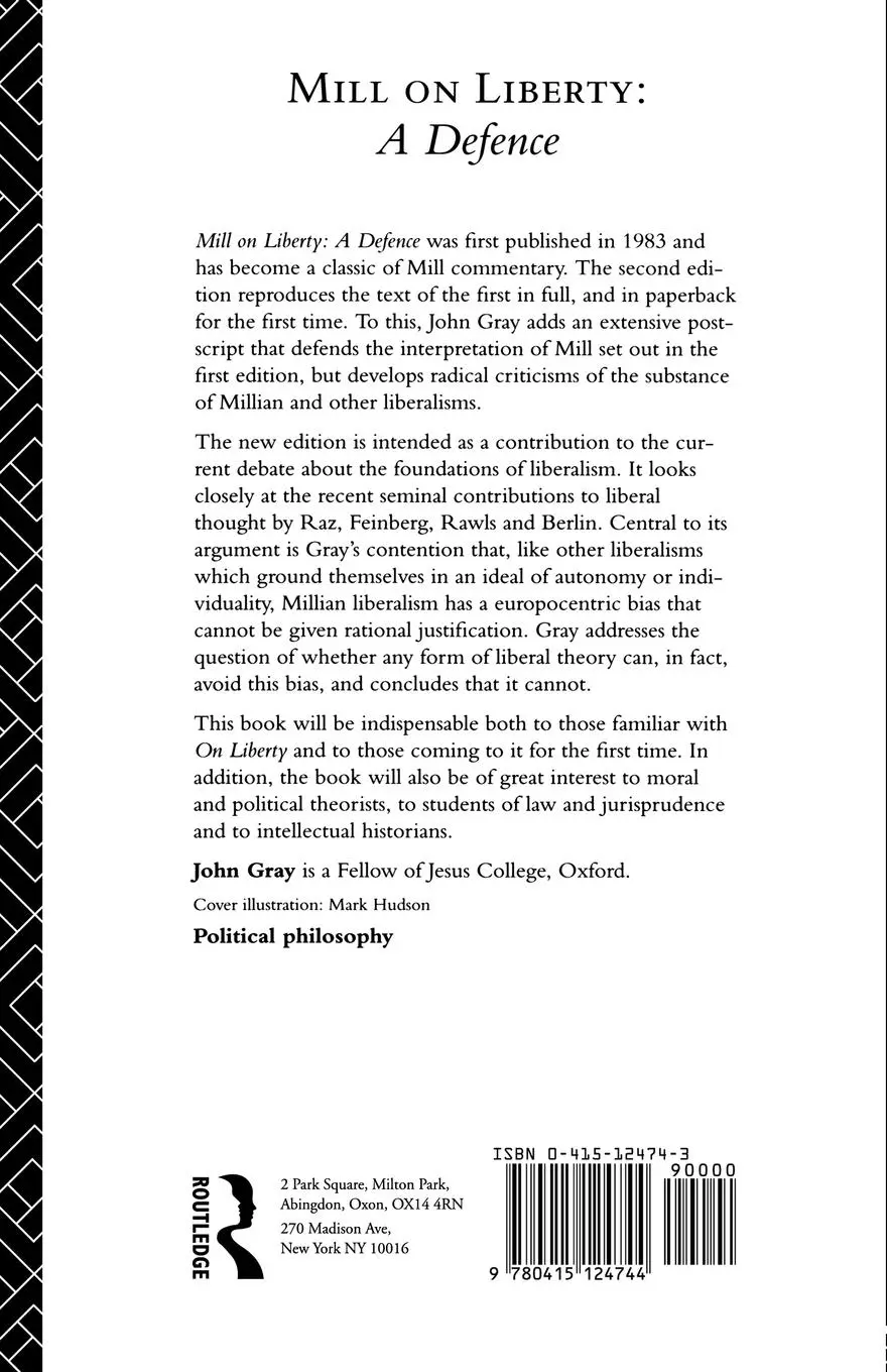 Rückseite: 9780415124744 | Mill on Liberty | A Defence | John Gray | Taschenbuch | Englisch