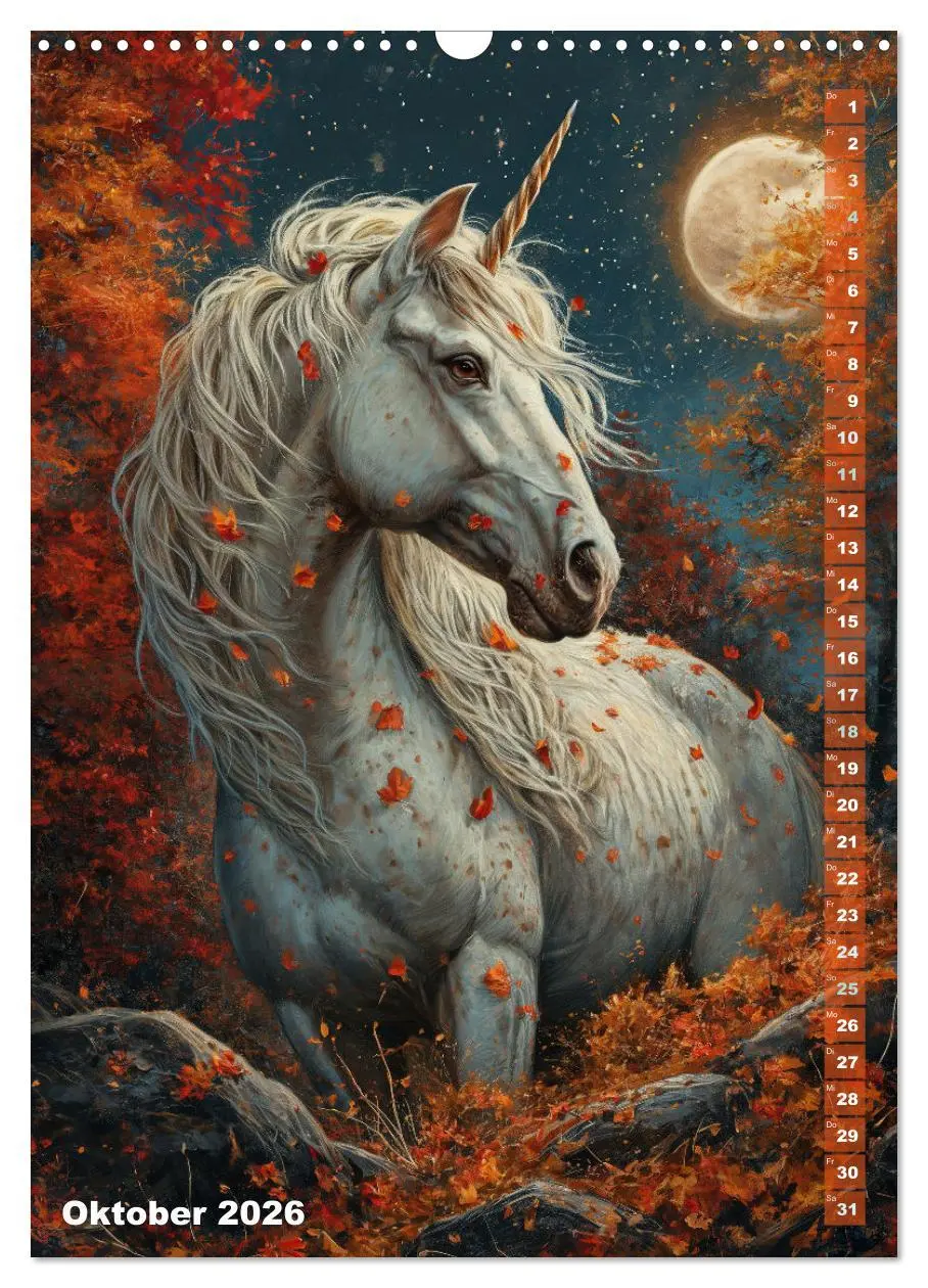 Bild: 9783516284744 | Märchenhafte Einhornreise - Ein Jahr voller Magie (Wandkalender...