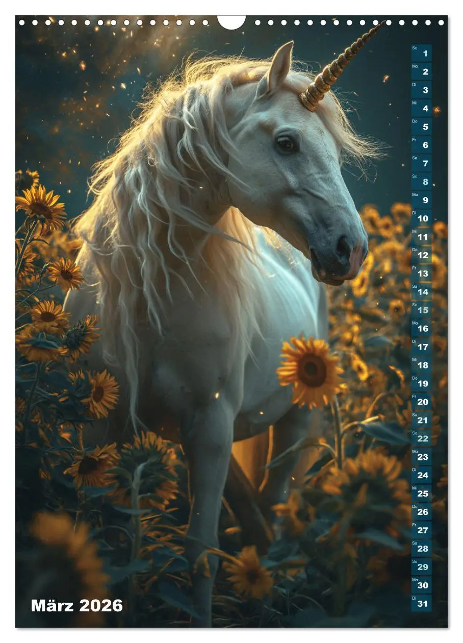 Bild: 9783516284744 | Märchenhafte Einhornreise - Ein Jahr voller Magie (Wandkalender...