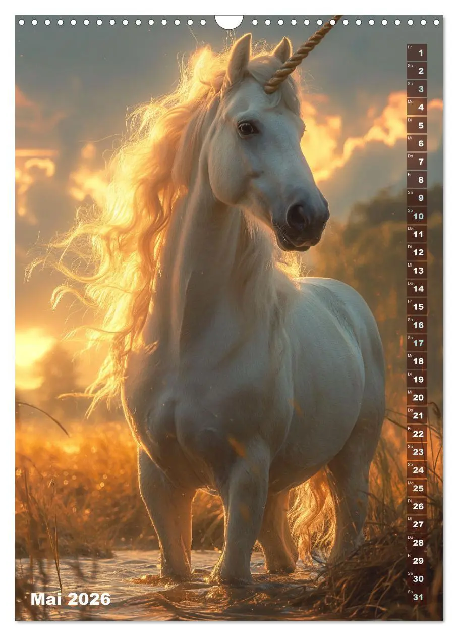 Bild: 9783516284744 | Märchenhafte Einhornreise - Ein Jahr voller Magie (Wandkalender...