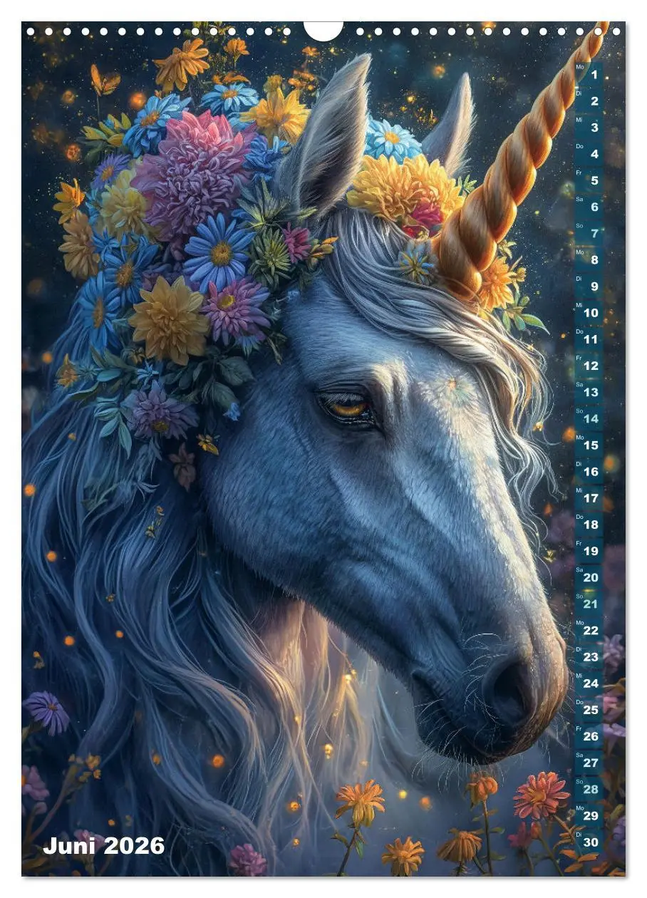 Bild: 9783516284744 | Märchenhafte Einhornreise - Ein Jahr voller Magie (Wandkalender...