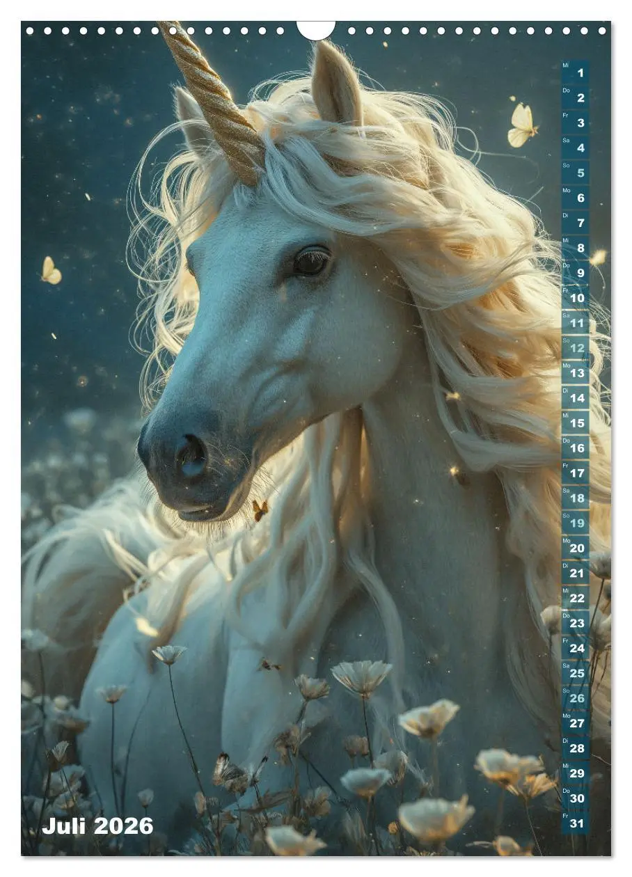Bild: 9783516284744 | Märchenhafte Einhornreise - Ein Jahr voller Magie (Wandkalender...