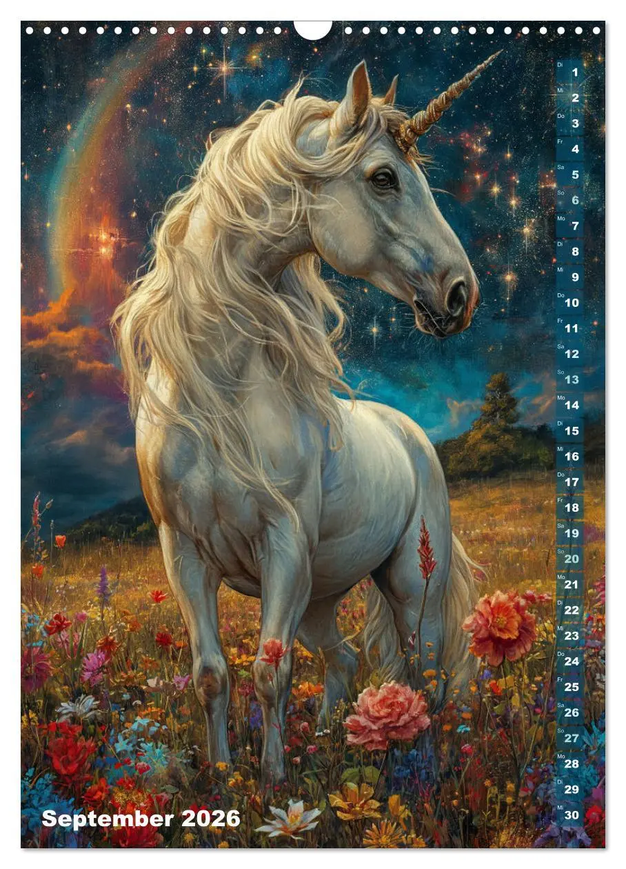Bild: 9783516284744 | Märchenhafte Einhornreise - Ein Jahr voller Magie (Wandkalender...