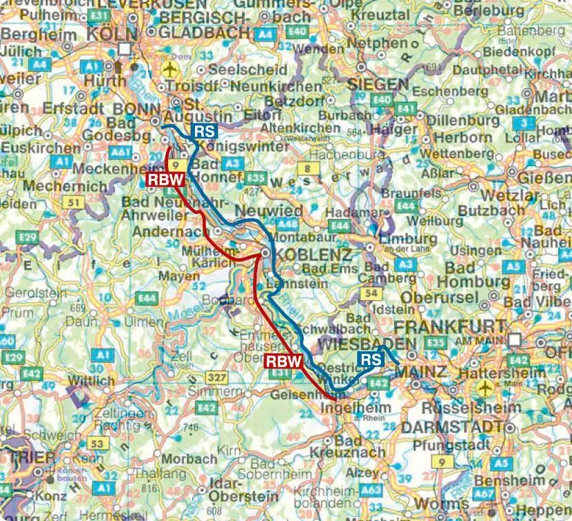 Bild: 9783763314744 | ROTHER Wanderführer Rheinsteig - RheinBurgenWeg. 34 Etappen auf den...