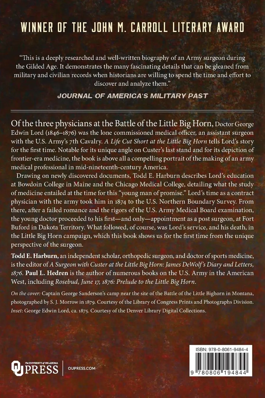 Rückseite: 9780806194844 | A Life Cut Short at the Little Big Horn | Todd Harburn | Taschenbuch