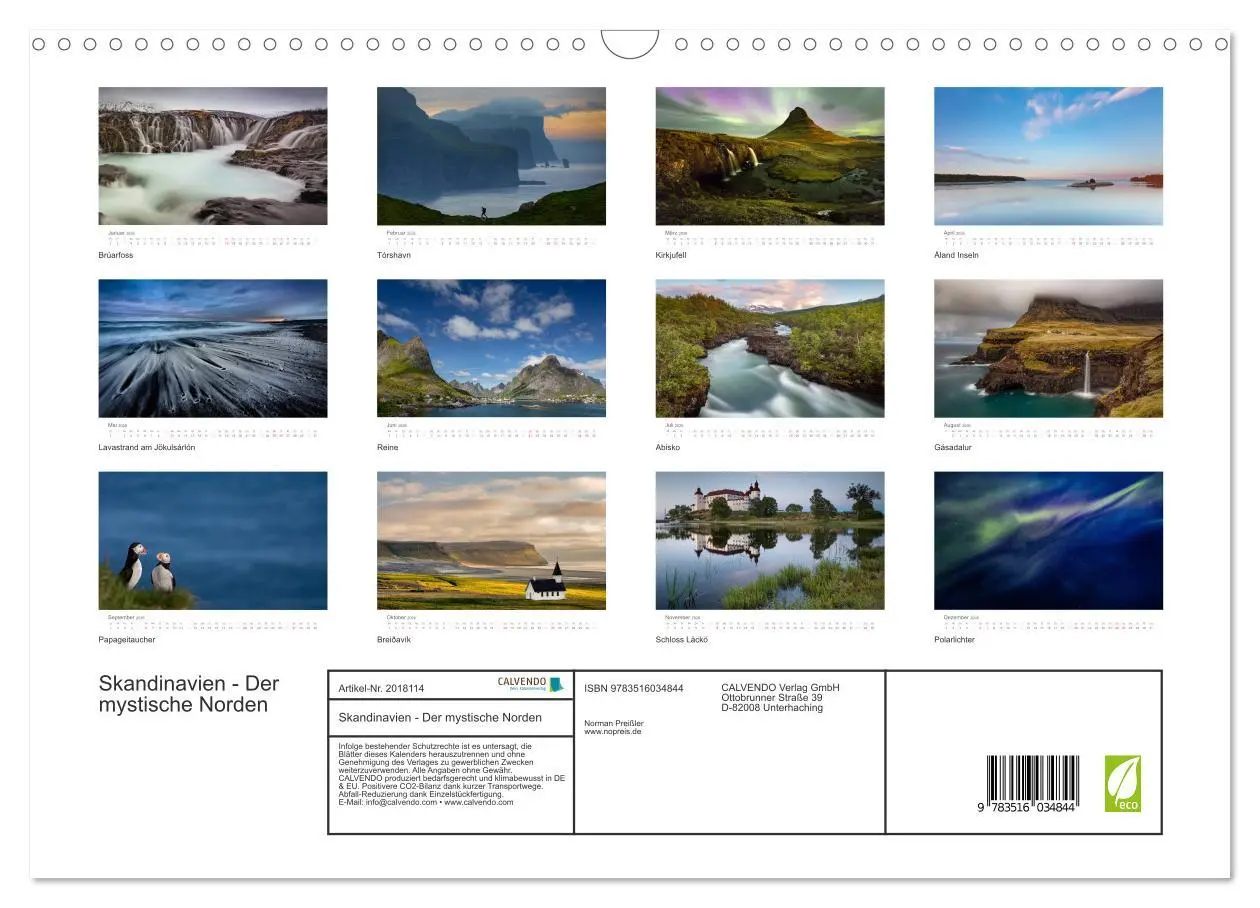 Bild: 9783516034844 | Skandinavien - Der mystische Norden (Wandkalender 2026 DIN A3...