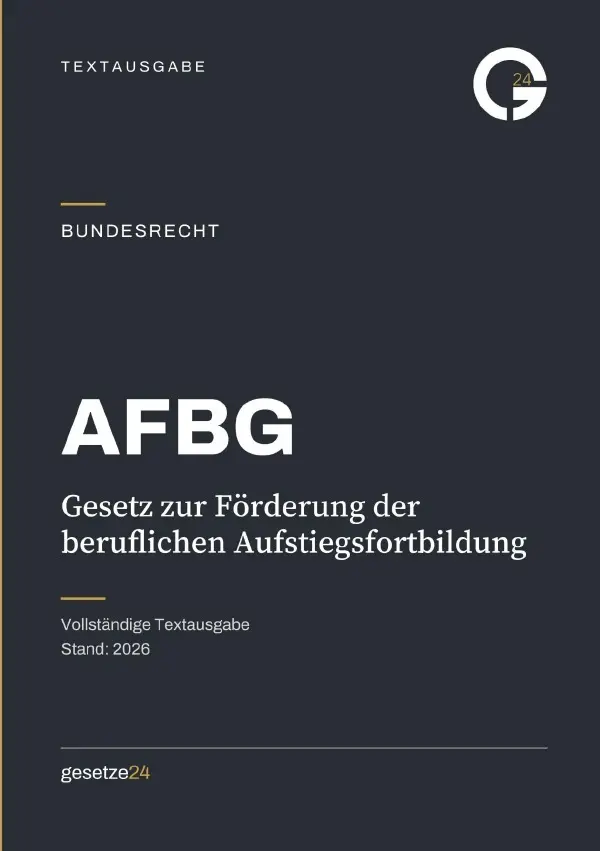 Cover: 9783565544844 | AFBG - Gesetz zur Förderung der beruflichen Aufstiegsfortbildung