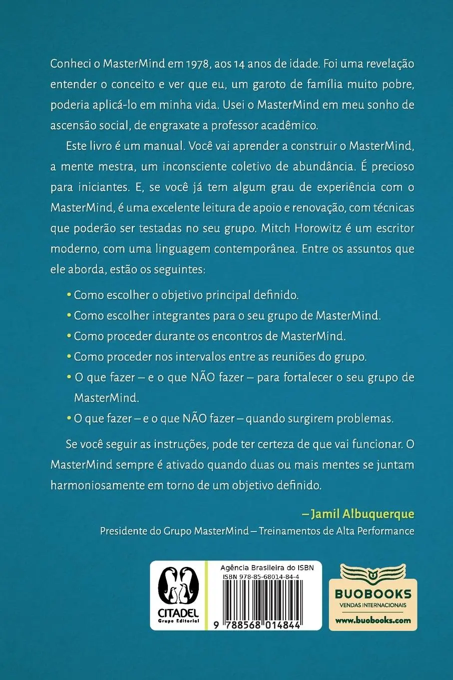 Rückseite: 9788568014844 | O poder do MasterMind | Mitch Horowitz | Taschenbuch | Portugiesisch