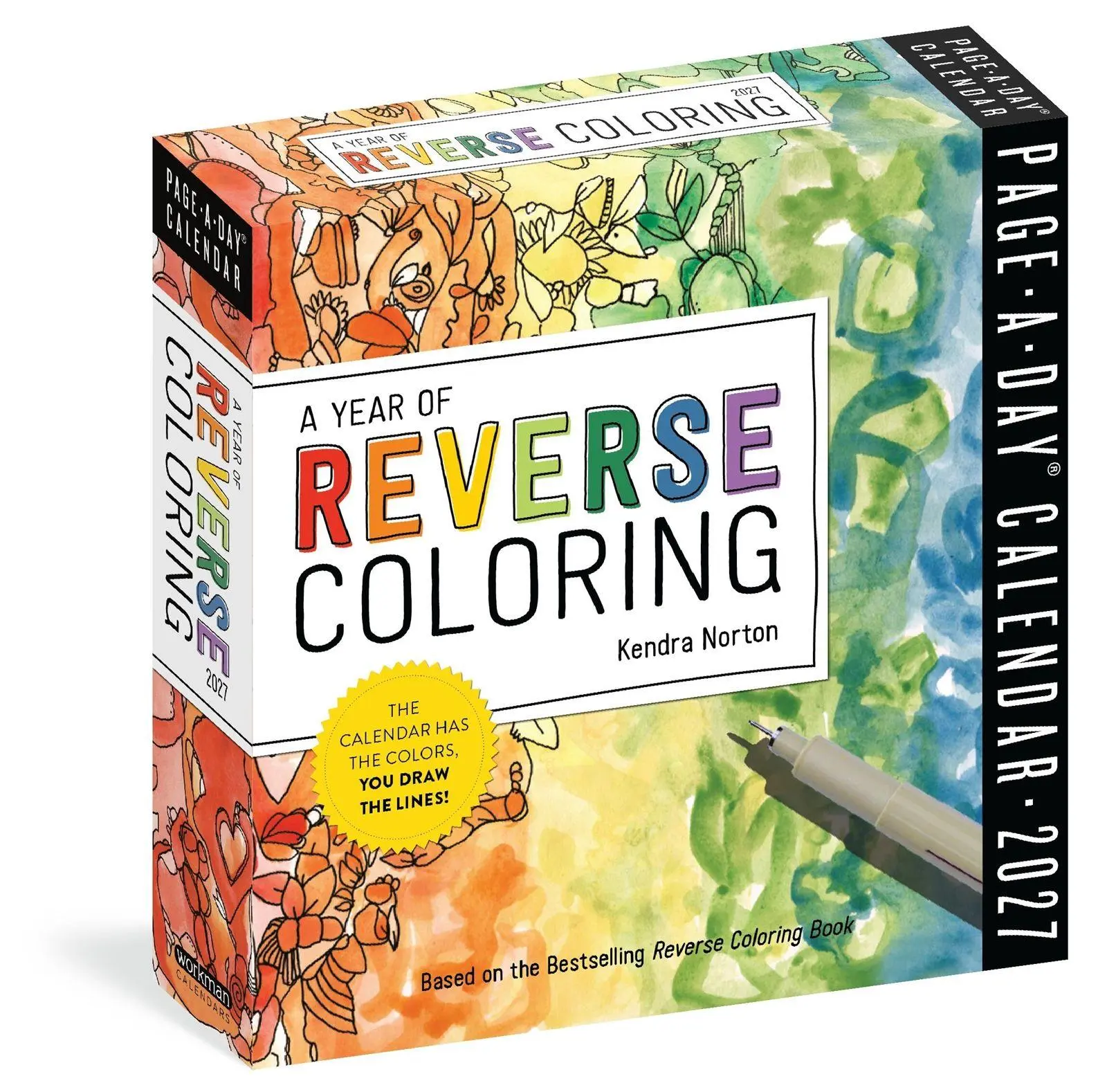 Cover: 9781523534944 | A Year of Reverse Coloring Page-A-Day(r) Calendar 2027 | Kalender