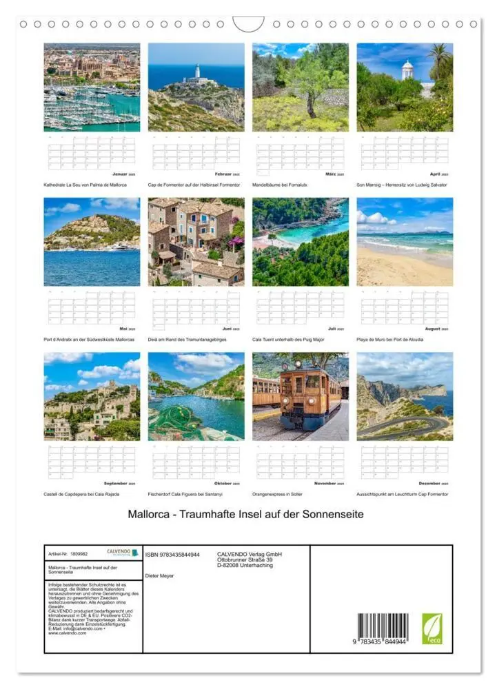 Bild: 9783435844944 | Mallorca - Traumhafte Insel auf der Sonnenseite (Wandkalender 2025...