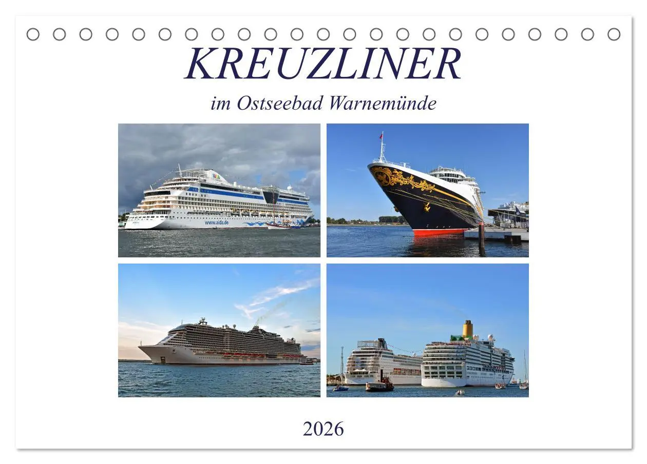 Cover: 9783457624944 | KREUZLINER im Ostseebad Warnemünde (Tischkalender 2026 DIN A5...