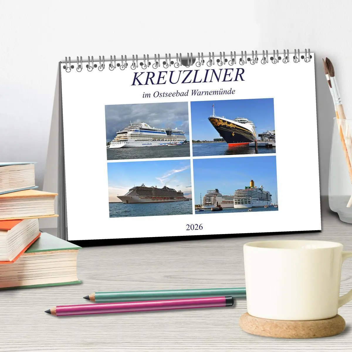 Bild: 9783457624944 | KREUZLINER im Ostseebad Warnemünde (Tischkalender 2026 DIN A5...