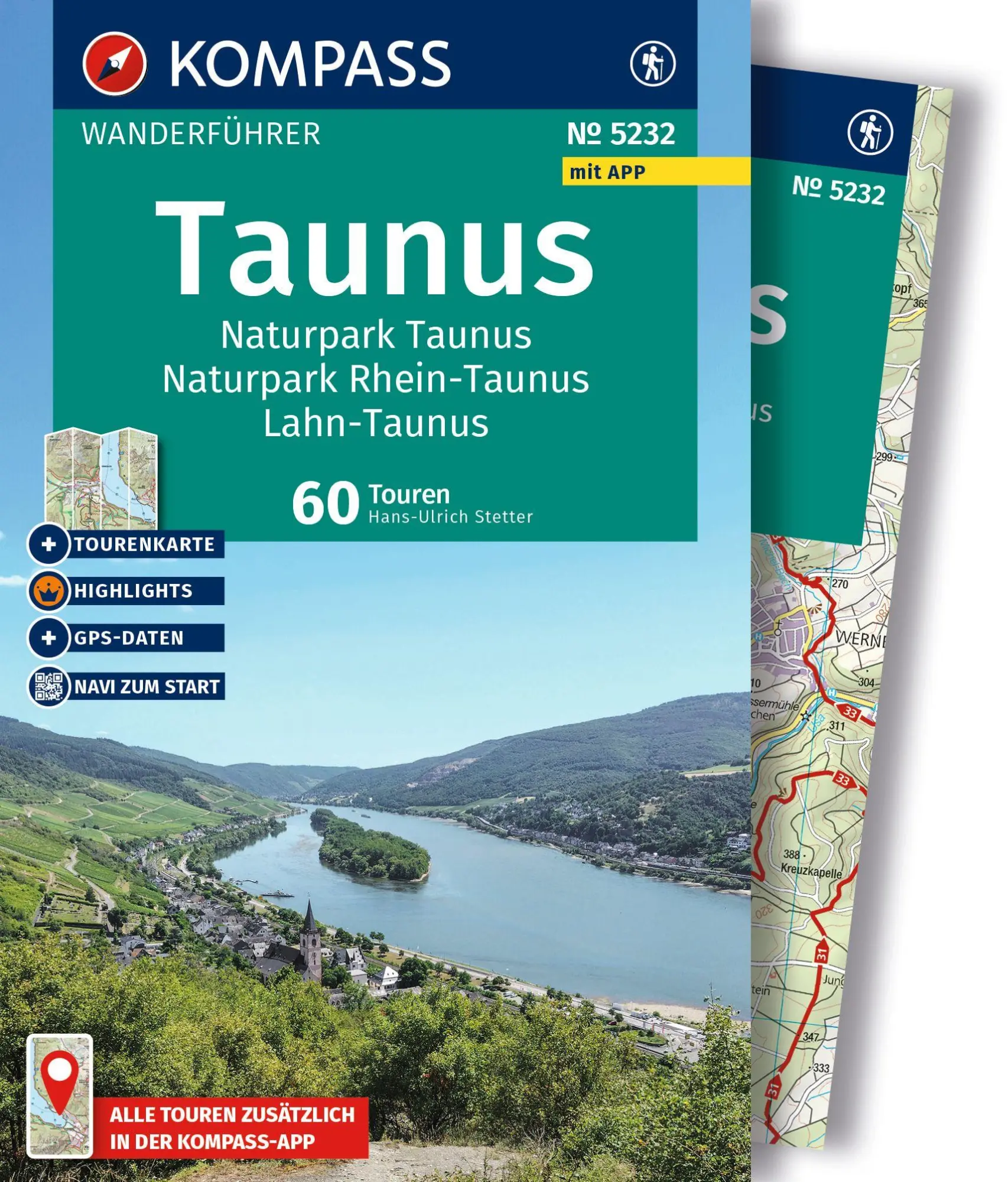 Cover: 9783991544944 | KOMPASS Wanderführer Taunus, Naturpark Taunus, Naturpark...