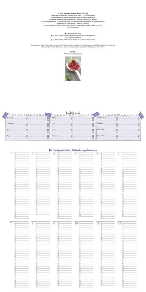 Rückseite: 4069095005044 | Landleben Träume | Kalender | 28 S. | Deutsch | EAN 4069095005044