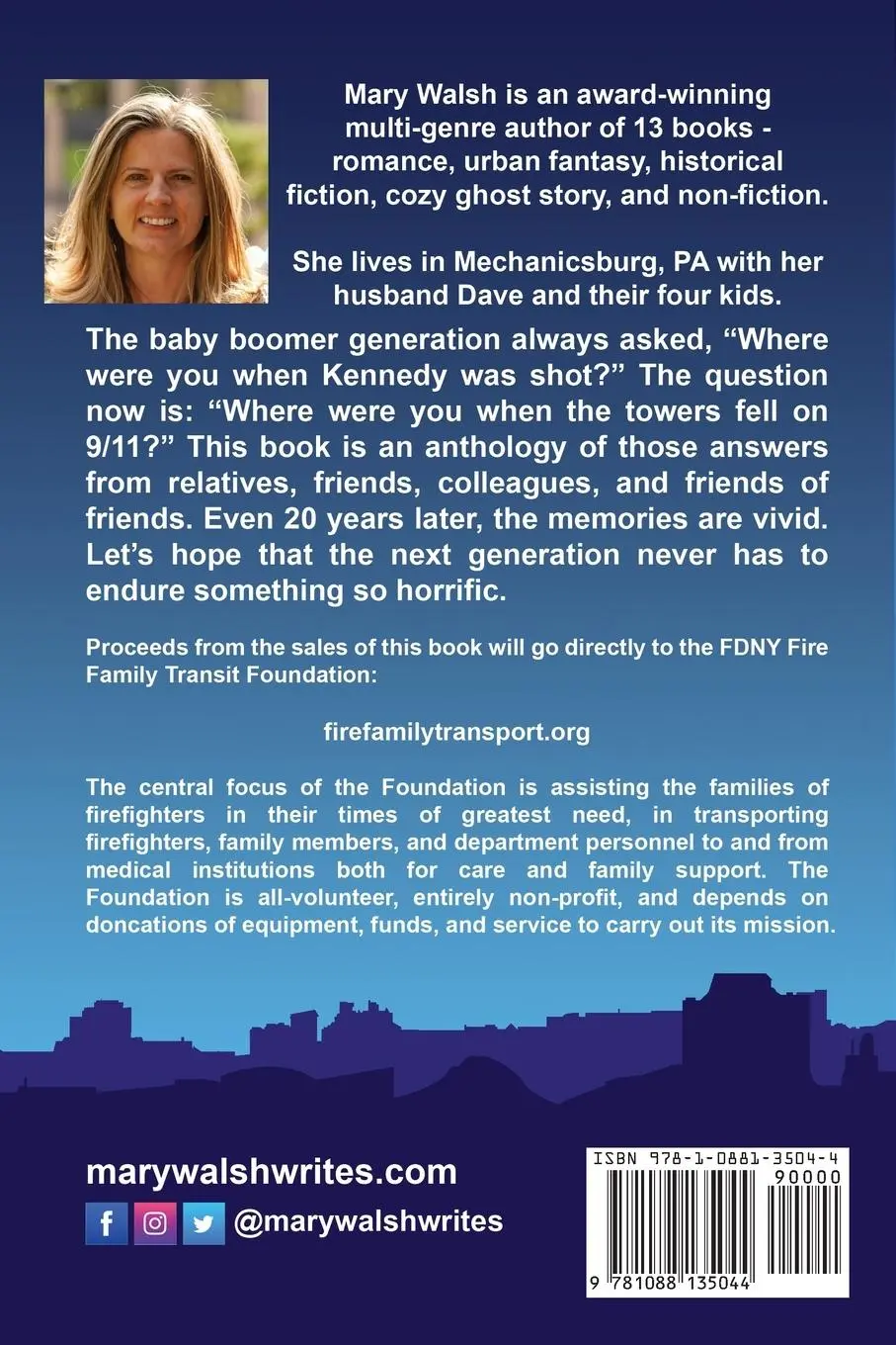 Rückseite: 9781088135044 | Memories of 9/11 | Where We Were on September 11, 2001 | Mary Walsh