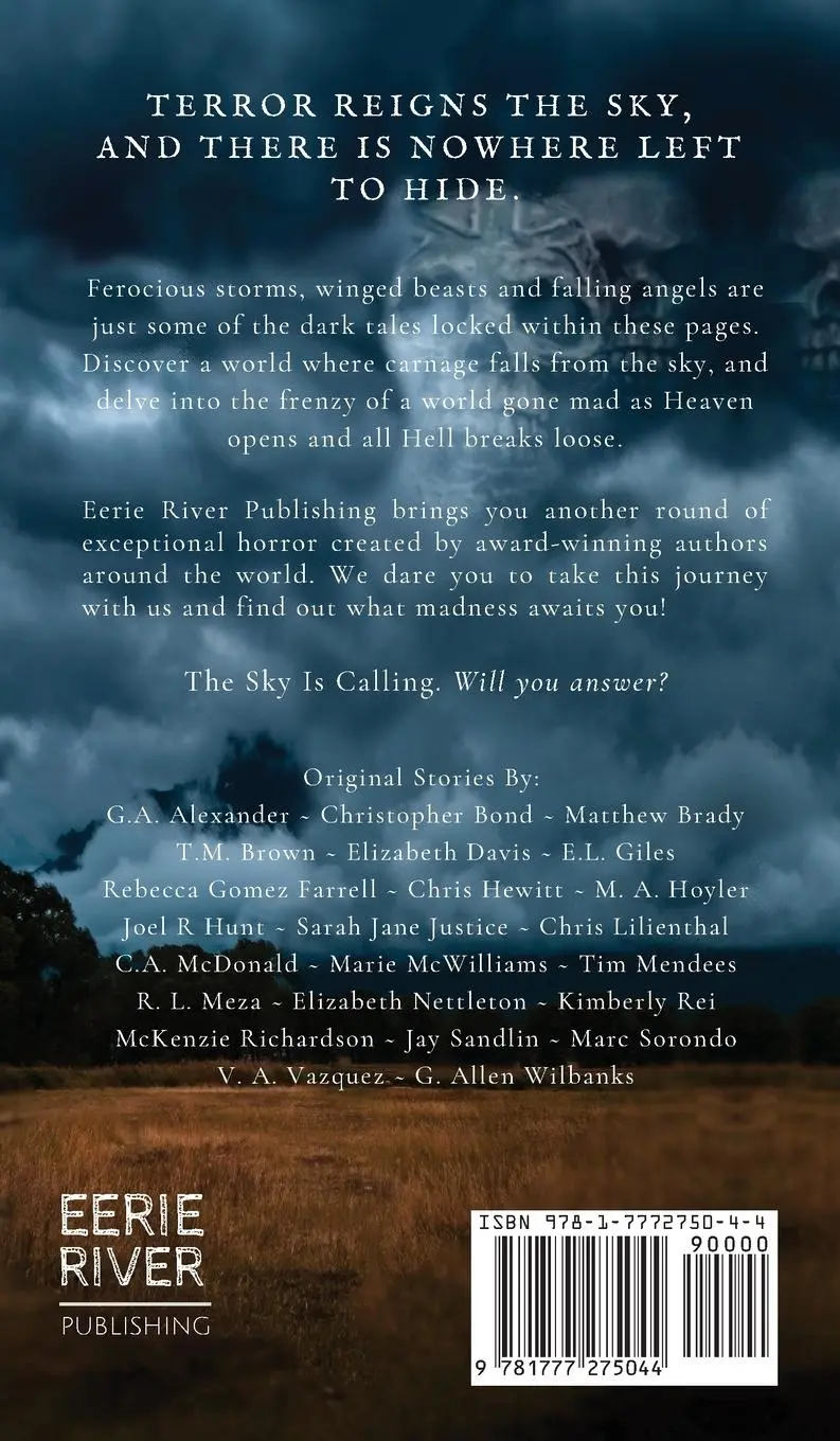 Rückseite: 9781777275044 | It Calls From the Sky | Terrifying Tales from Above | Sandlin (u. a.)