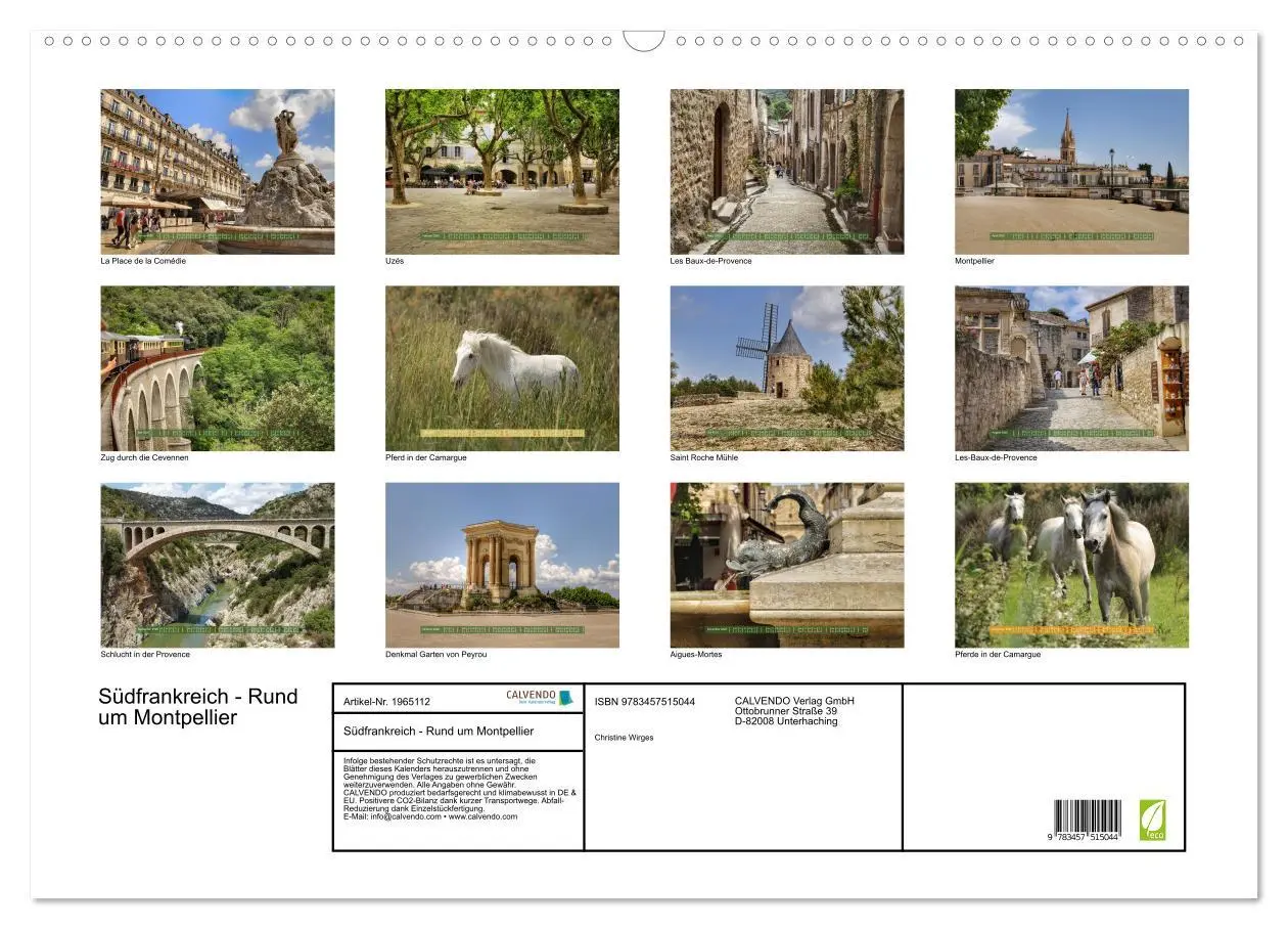 Bild: 9783457515044 | Südfrankreich - Rund um Montpellier (Wandkalender 2026 DIN A2...