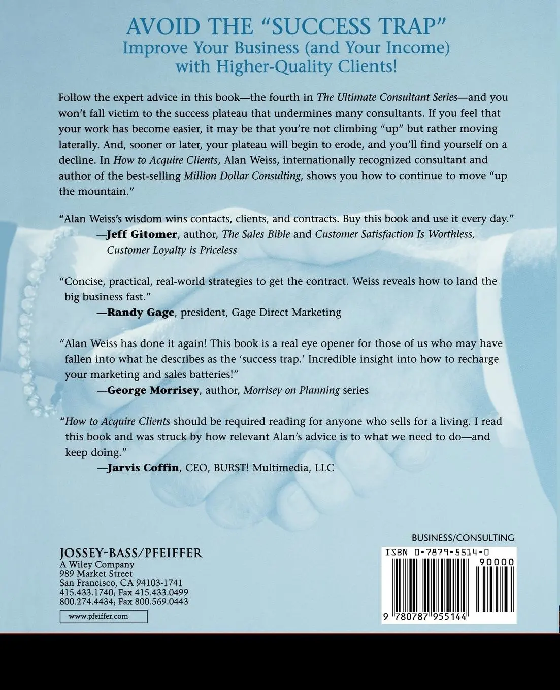 Rückseite: 9780787955144 | How to Acquire Clients | Alan Weiss | Taschenbuch | Englisch | 2002