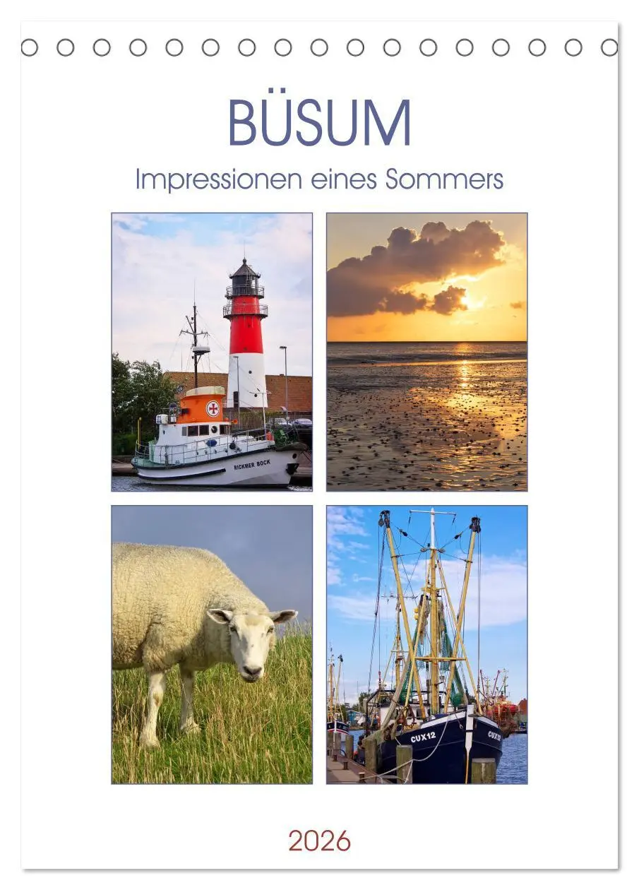 Cover: 9783516455144 | Büsum - Impressionen eines Sommers (Tischkalender 2026 DIN A5...