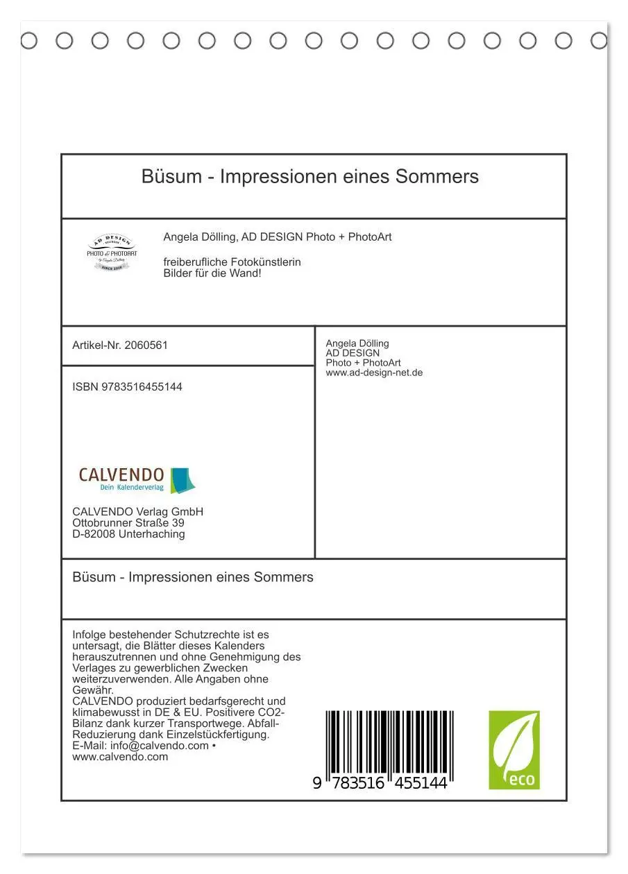 Bild: 9783516455144 | Büsum - Impressionen eines Sommers (Tischkalender 2026 DIN A5...