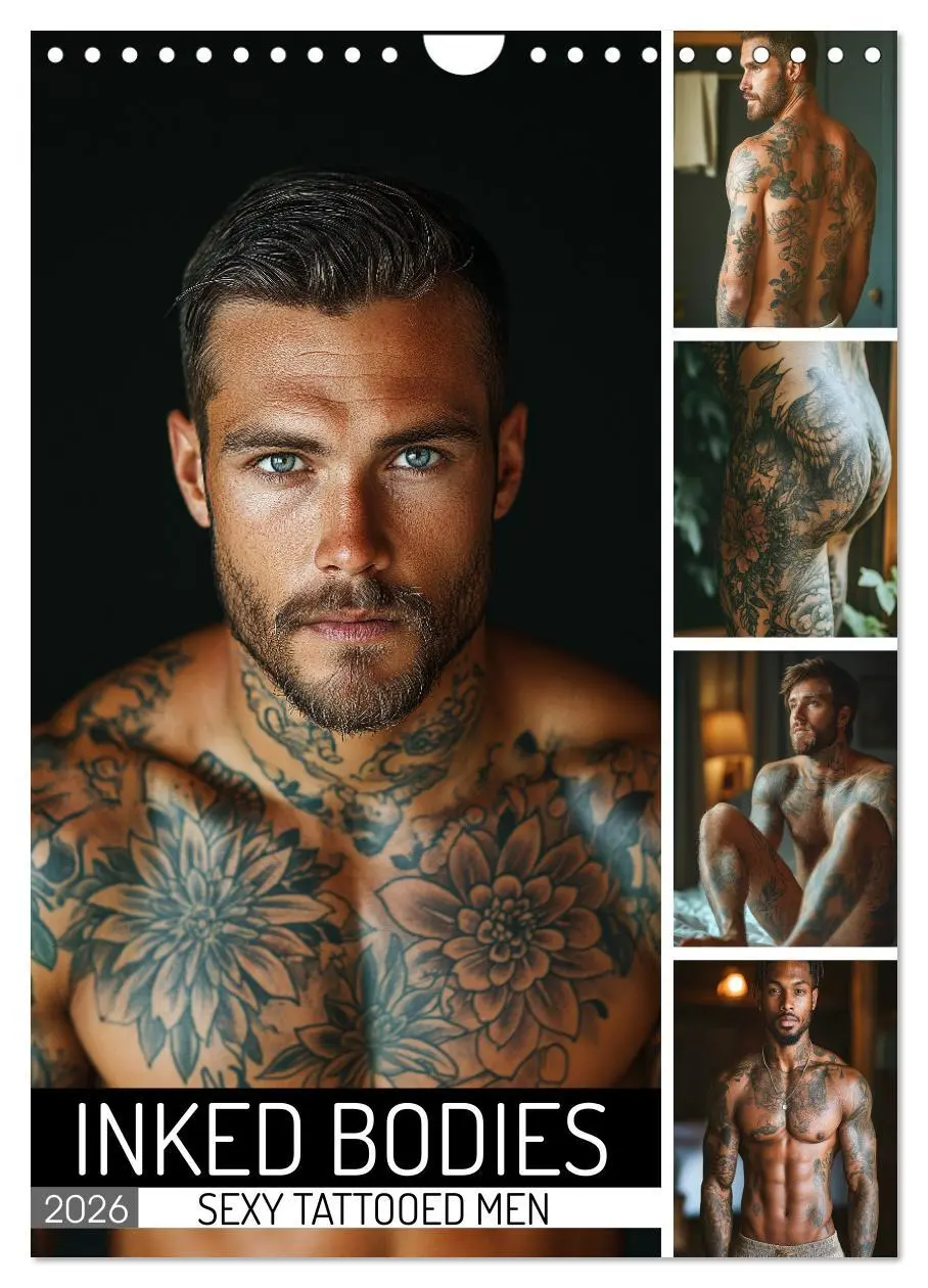 Cover: 9783516525144 | Inked Bodies - Sexy Tattooed Men (Wall Calendar 2026 DIN A4...