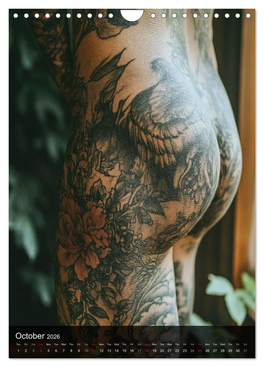 Bild: 9783516525144 | Inked Bodies - Sexy Tattooed Men (Wall Calendar 2026 DIN A4...