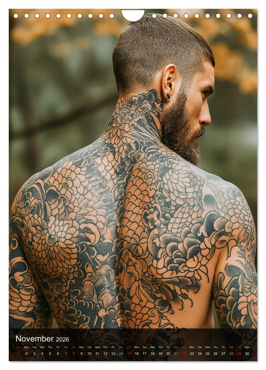 Bild: 9783516525144 | Inked Bodies - Sexy Tattooed Men (Wall Calendar 2026 DIN A4...