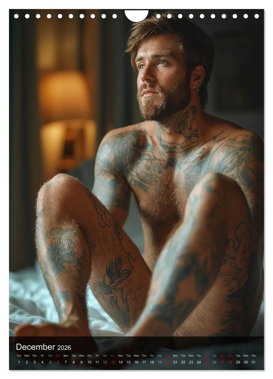 Bild: 9783516525144 | Inked Bodies - Sexy Tattooed Men (Wall Calendar 2026 DIN A4...