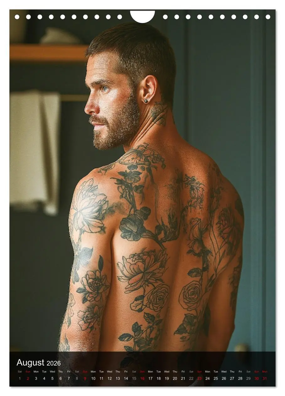 Bild: 9783516525144 | Inked Bodies - Sexy Tattooed Men (Wall Calendar 2026 DIN A4...