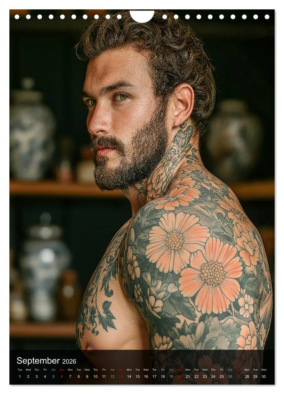 Bild: 9783516525144 | Inked Bodies - Sexy Tattooed Men (Wall Calendar 2026 DIN A4...