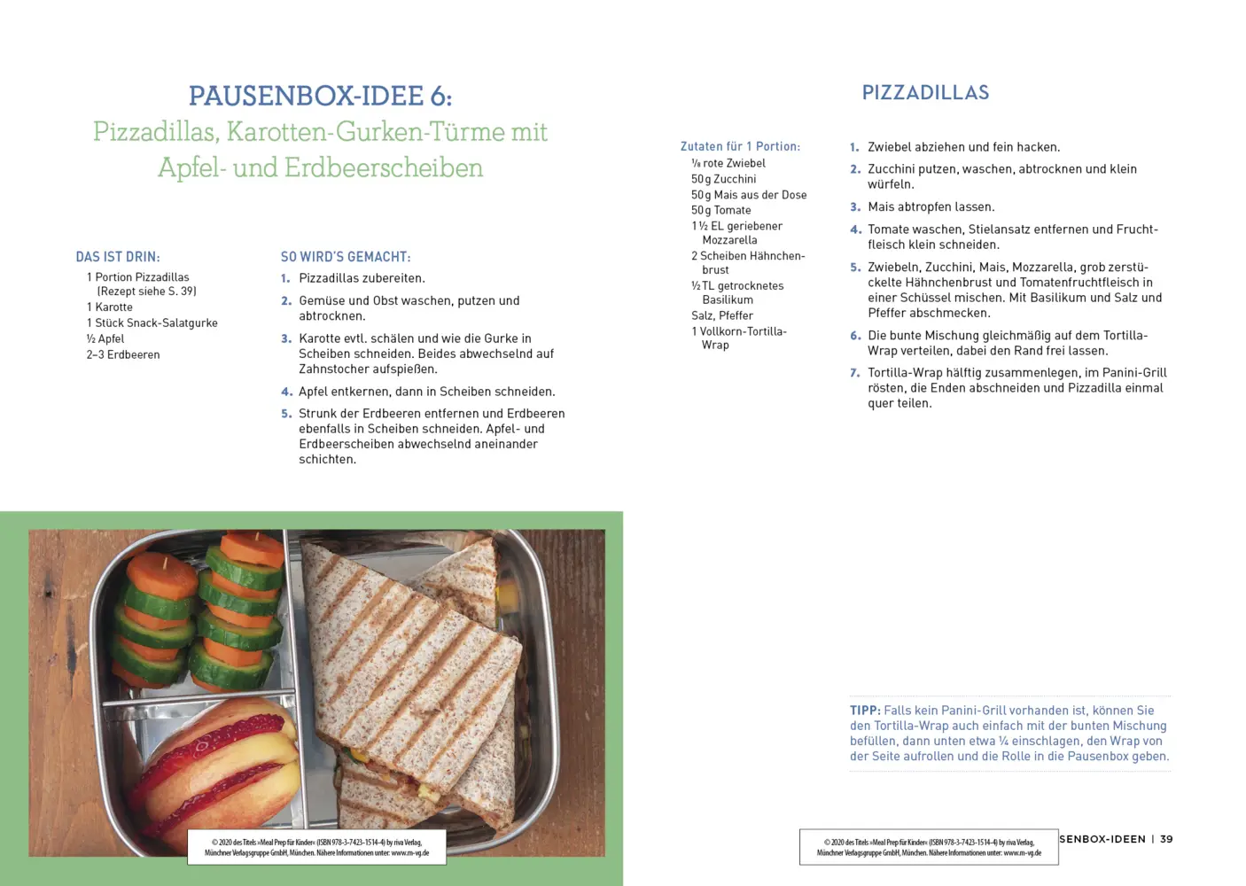 Bild: 9783742315144 | Meal Prep für Kinder | Veronika Pichl | Taschenbuch | 160 S. | Deutsch