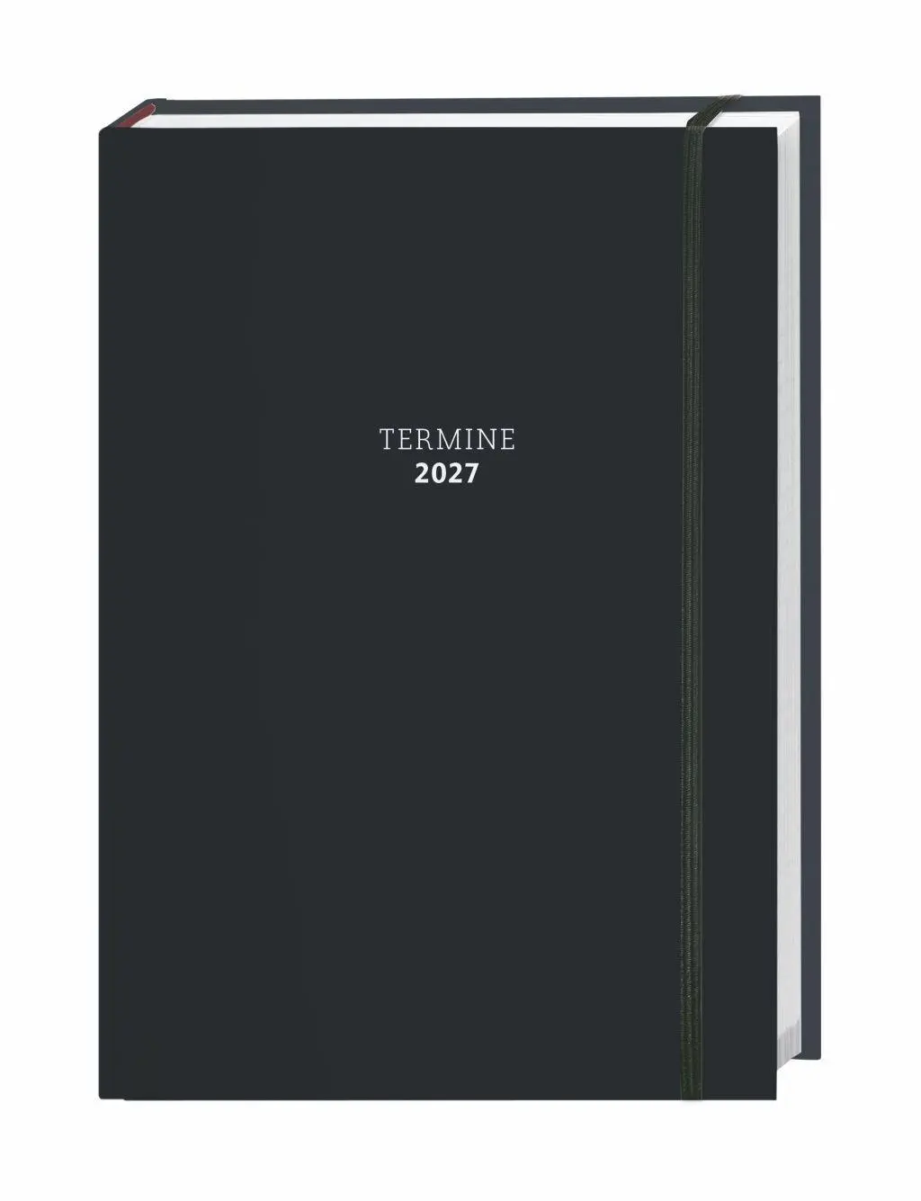 Cover: 9783756415144 | Tages-Kalenderbuch A6, schwarz 2027 | Heye | Buch | Bürokalender Heye