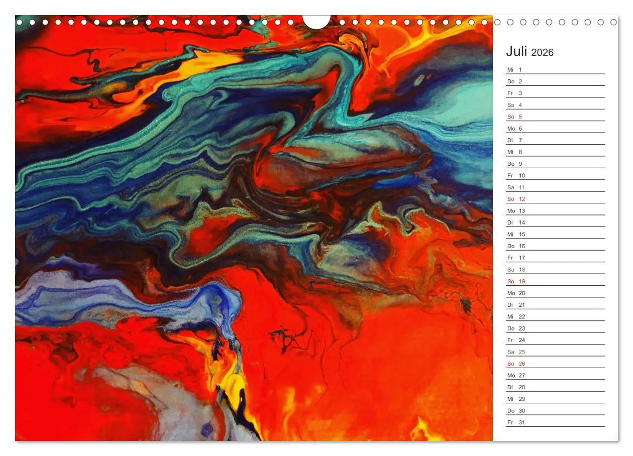 Bild: 9783457805244 | Abstract World - abstrakte Kunst in Acrylfließtechnik (Wandkalender...