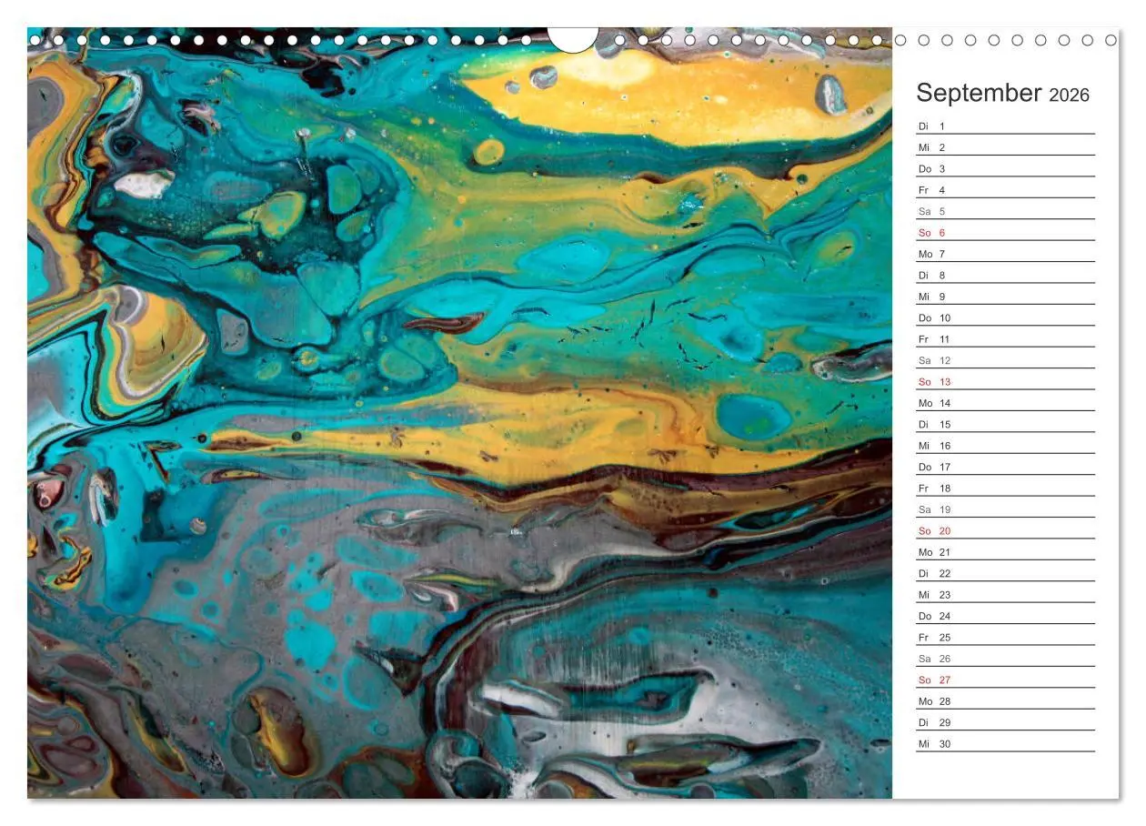 Bild: 9783457805244 | Abstract World - abstrakte Kunst in Acrylfließtechnik (Wandkalender...