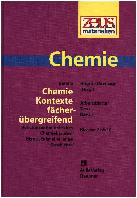 Cover: 9783761425244 | Chemie - Kontexte fächerübergreifend | Buch | 2017 | Aulis Verlag