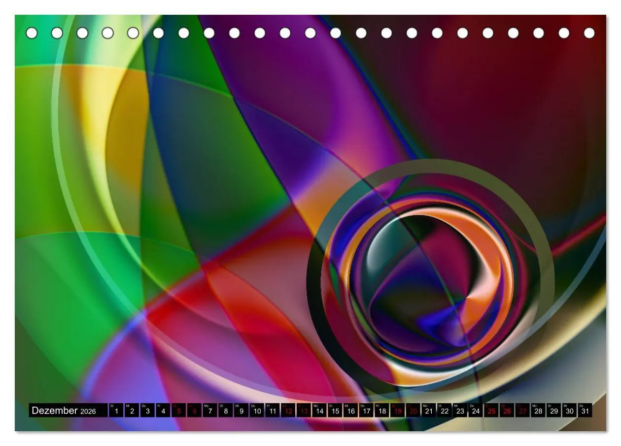 Bild: 9783457895344 | Lineare Strahlkraft - Wellen, Digitale Kunst (Tischkalender 2026...