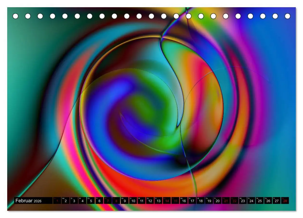 Bild: 9783457895344 | Lineare Strahlkraft - Wellen, Digitale Kunst (Tischkalender 2026...