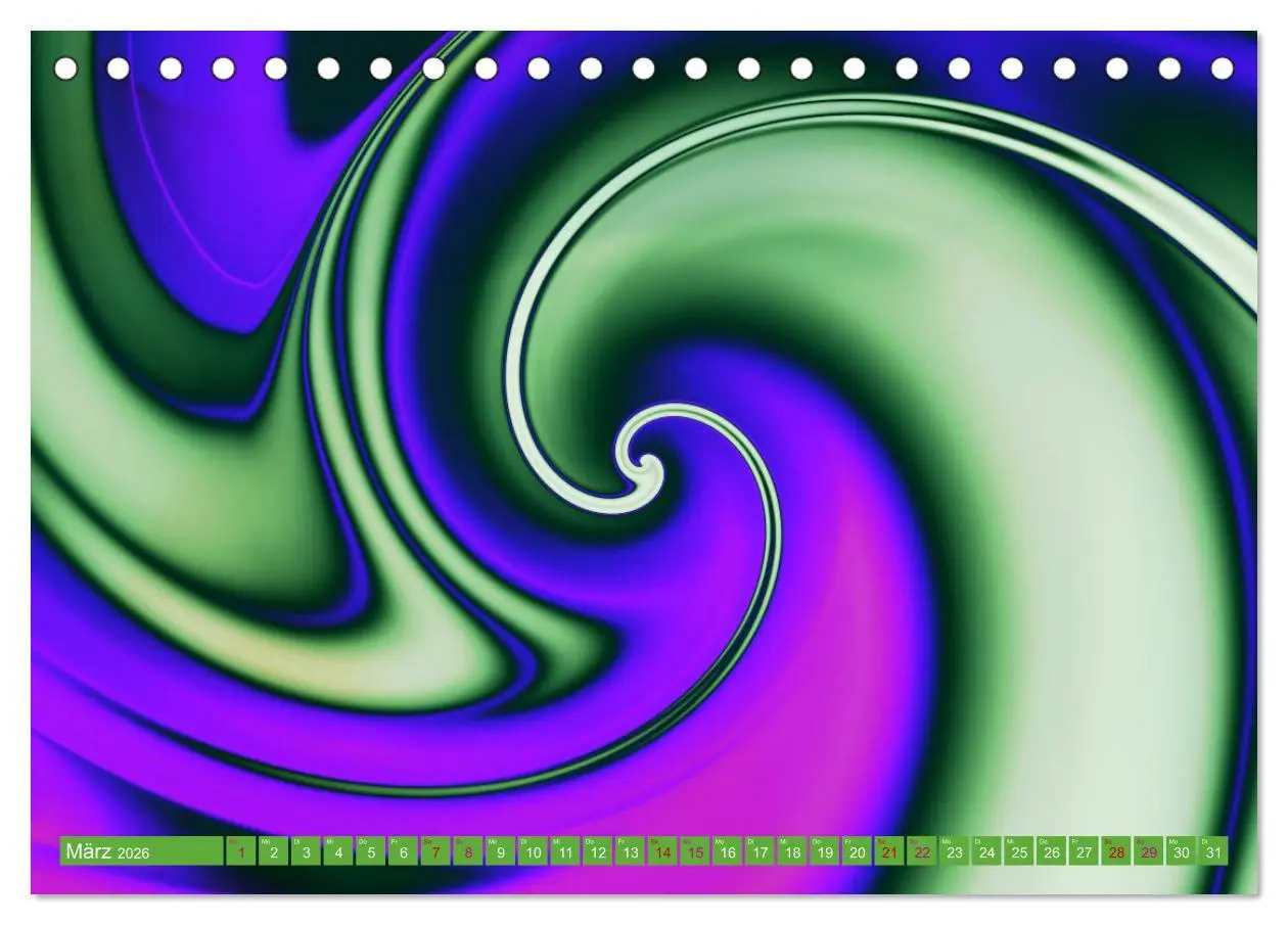 Bild: 9783457895344 | Lineare Strahlkraft - Wellen, Digitale Kunst (Tischkalender 2026...