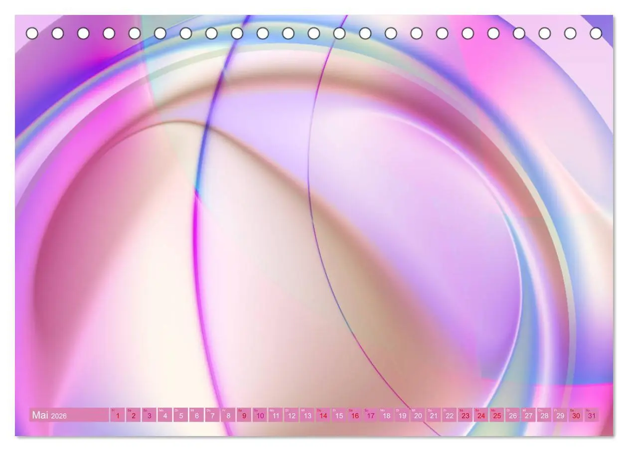 Bild: 9783457895344 | Lineare Strahlkraft - Wellen, Digitale Kunst (Tischkalender 2026...