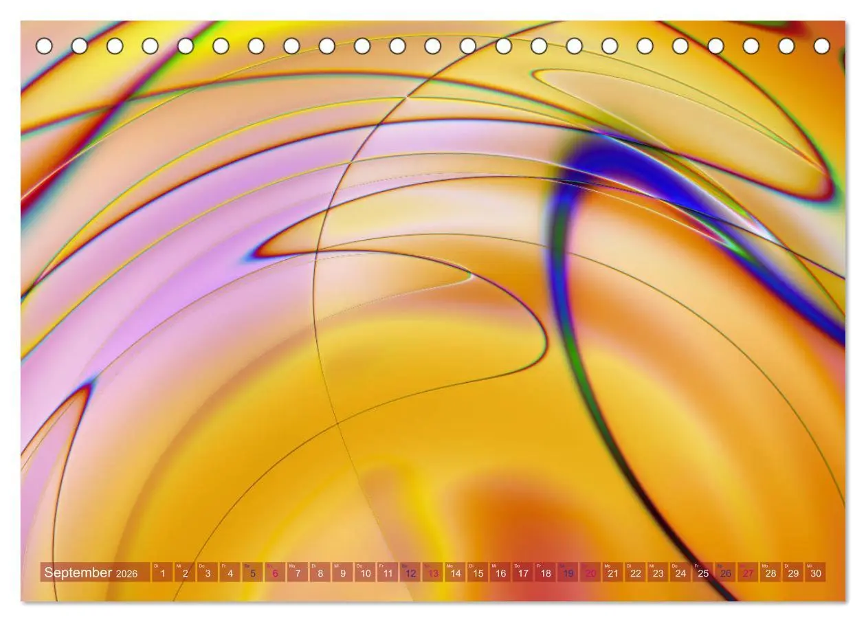 Bild: 9783457895344 | Lineare Strahlkraft - Wellen, Digitale Kunst (Tischkalender 2026...